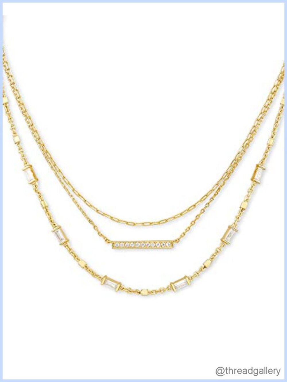 Kendra Scott Addison Multi Strand Necklace Gold Tone Layered